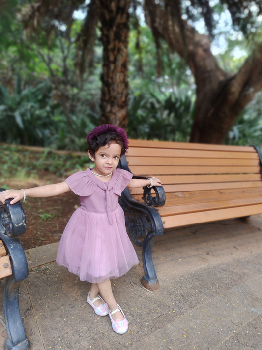 partywear pink frock