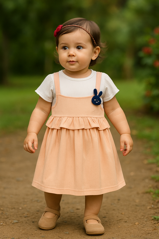 peach frock