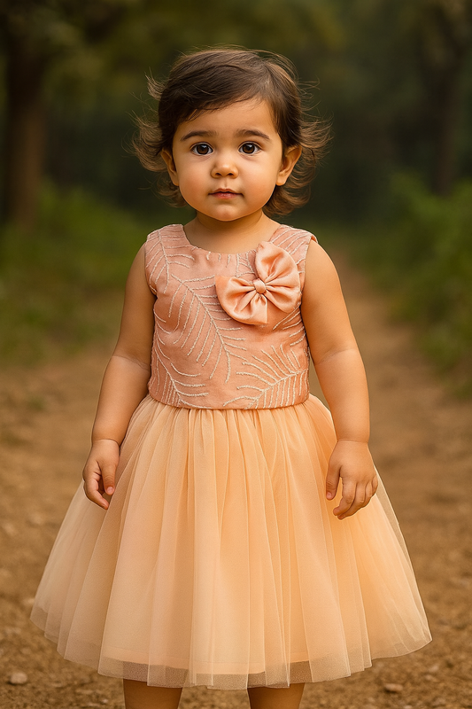 partywear peach skirt and top