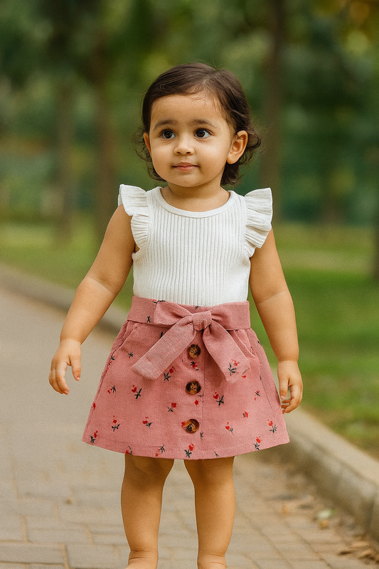 Corduroy Skirt and Top