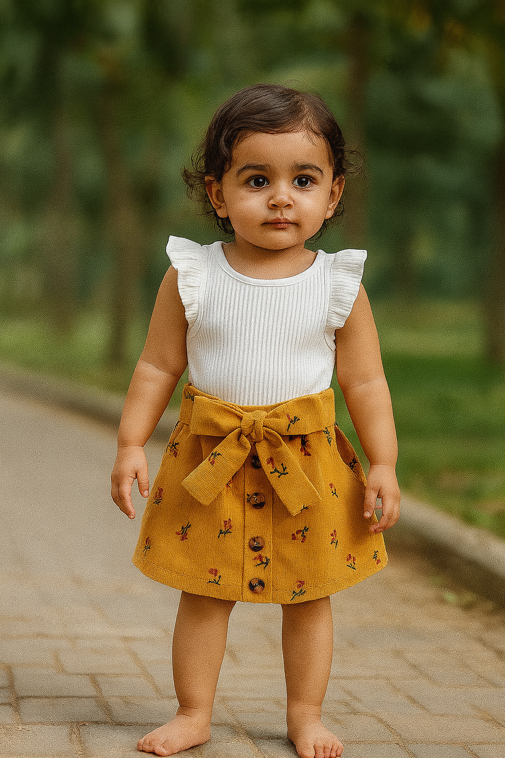 Corduroy Skirt and Top