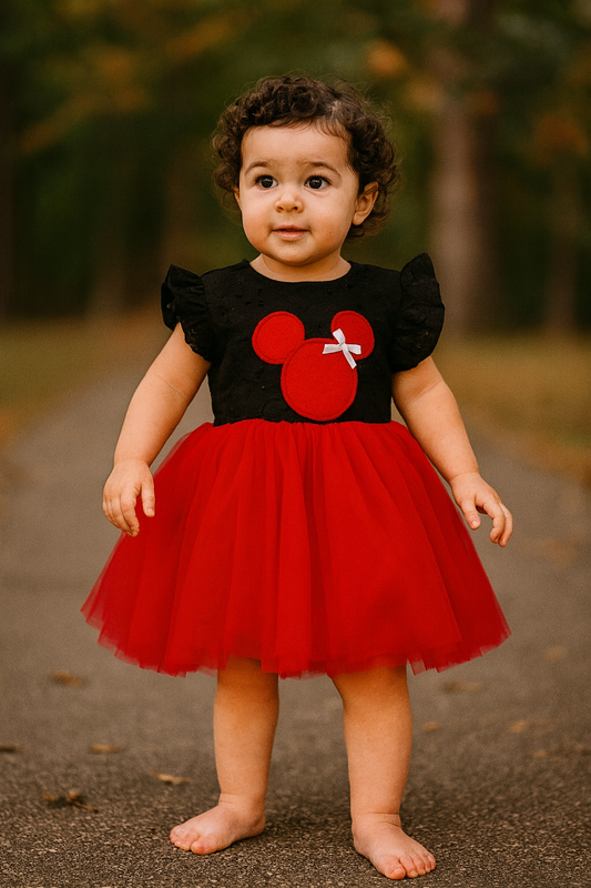 Red and black frock