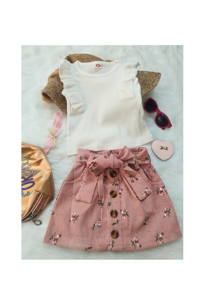 Corduroy Skirt and Top