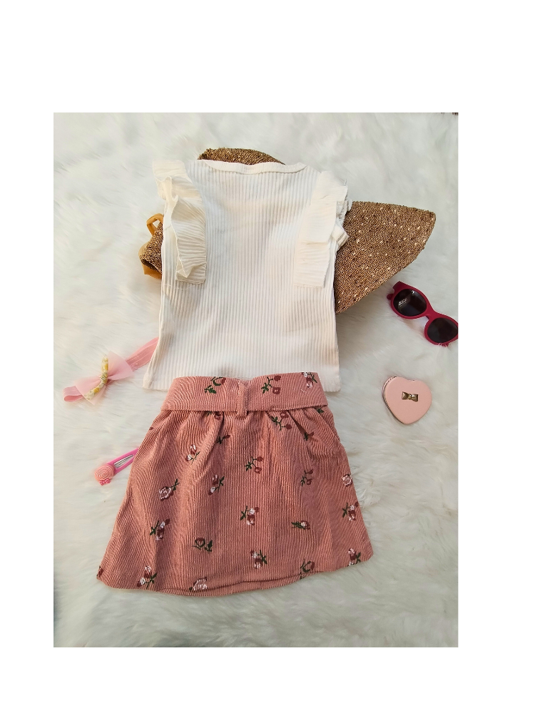 Corduroy Skirt and Top