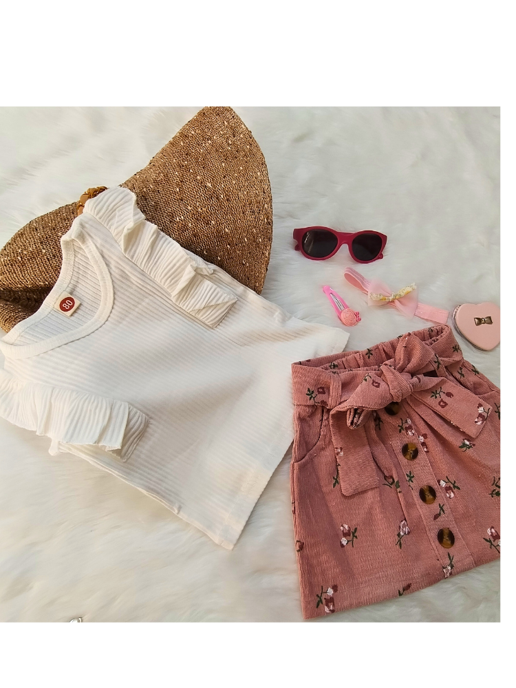 Corduroy Skirt and Top