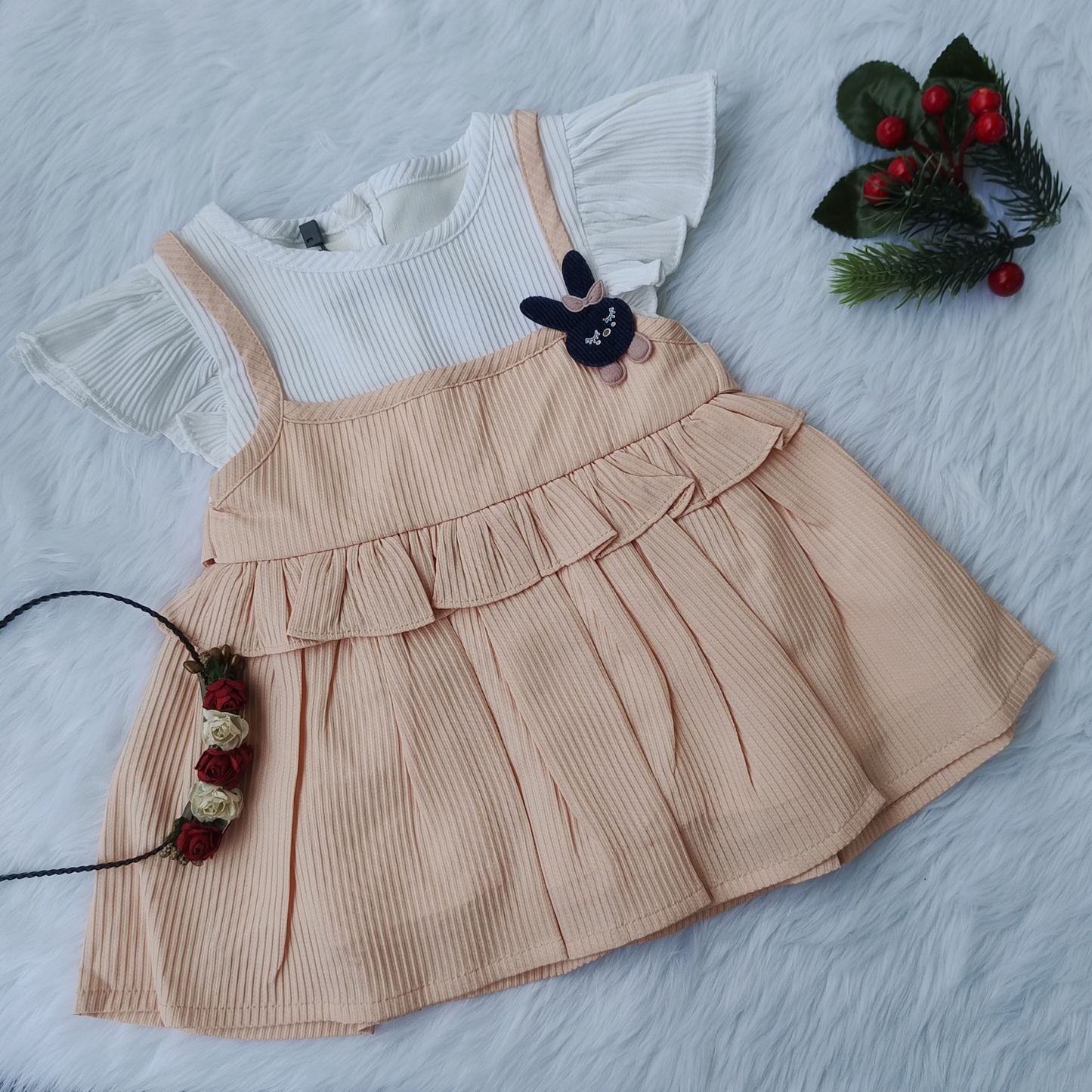peach frock