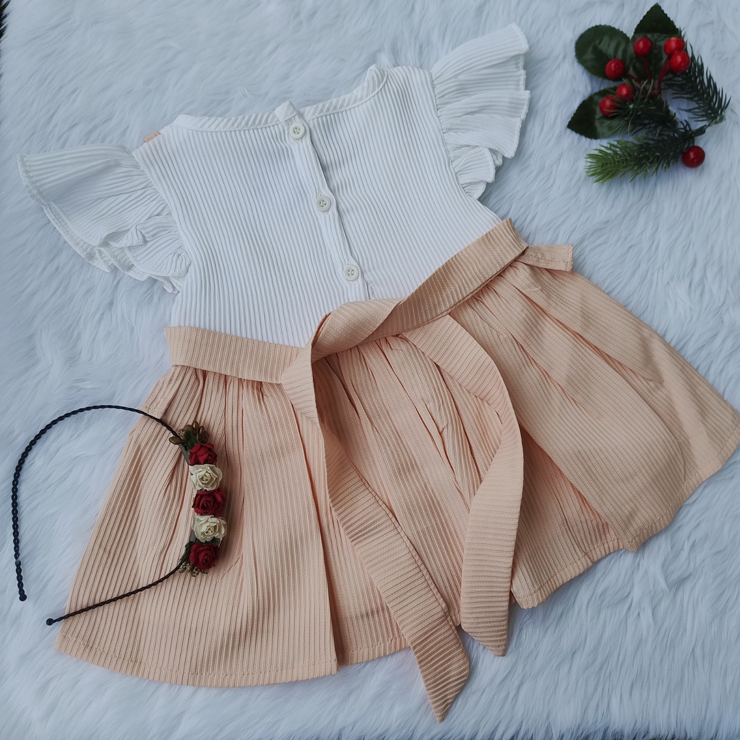 peach frock