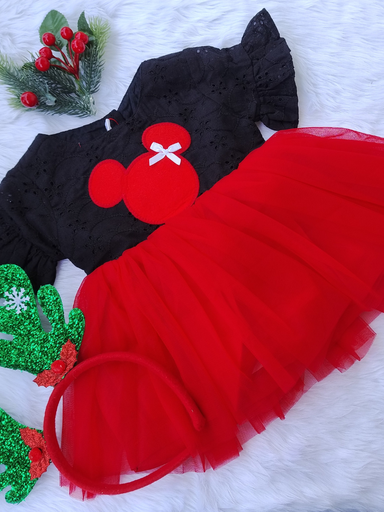 Red and black frock