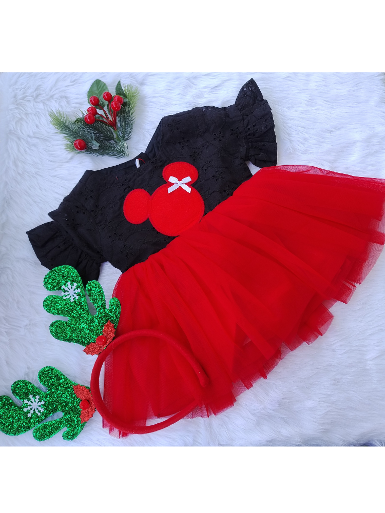 Red and black frock